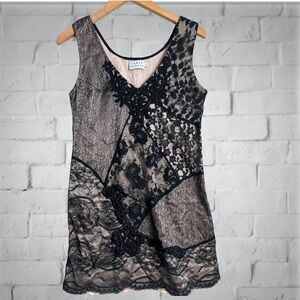 Tanya Taylor Black Lace Cocktail Dress Sz 6